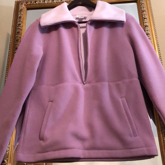 NWOT ANN TAYLOR LOFT TWO TONE FLEECE JACKET MED - Picture 2 of 10